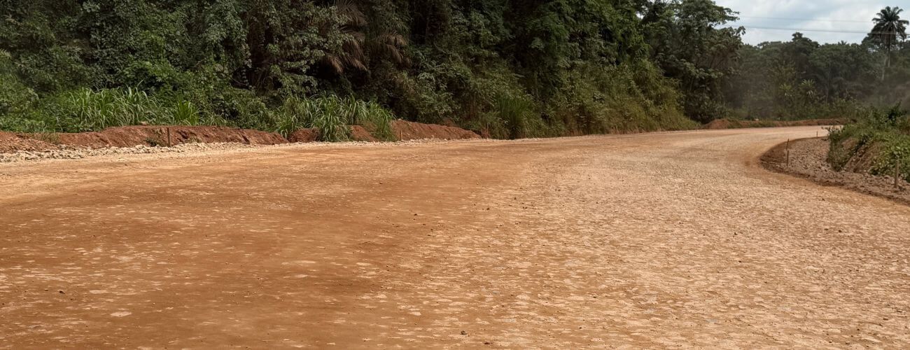 Biological road stabiliser used on a haul road